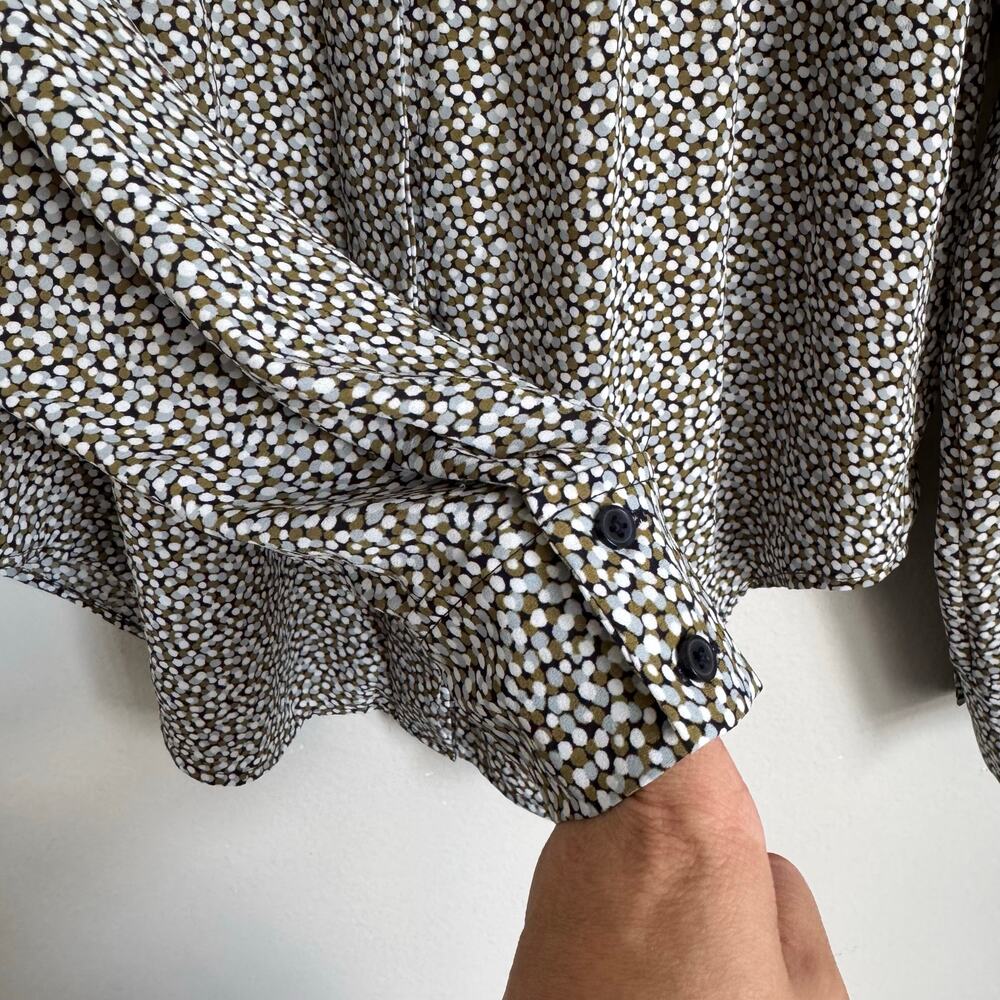 Ann Taylor Blouse Top Button Down Patterned Offic… - image 6